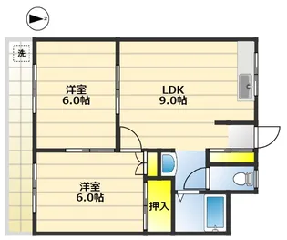 真ハイム【3階】の間取り
