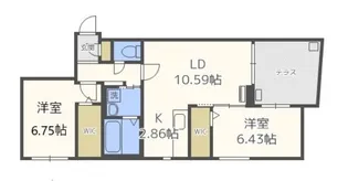 HGS山の手【1階】の間取り