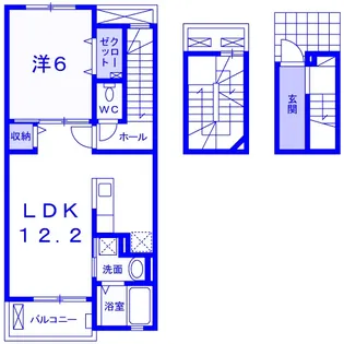 ル・ベルソー・メゾンII【3階】の間取り