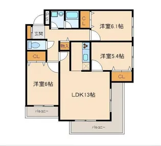 グランドール21【2階】の間取り