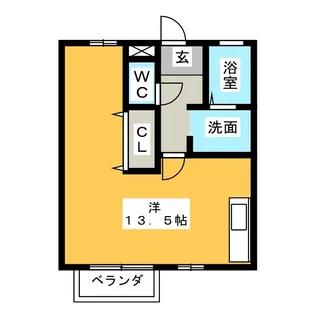 ピアニーフィールドA【2階】の間取り