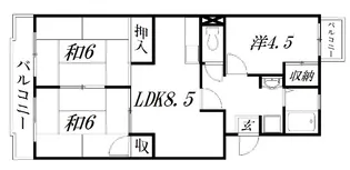 サンコーポ小林【4階】の間取り