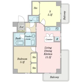 西葛西サンハイム【2階】の間取り