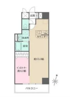 フレア・F【4階】の間取り