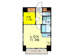名駅コ-トナゴノ【4階】の間取り