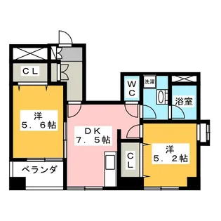 パルテノン石神井【4階】の間取り