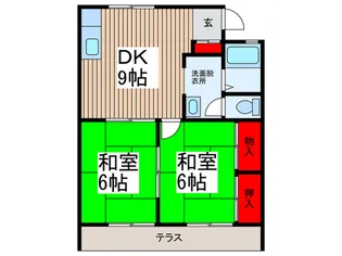 伊刈原コ-ポ【1階】の間取り