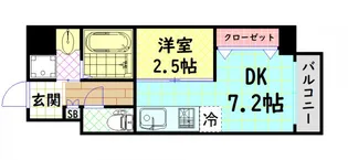 シーズンフラッツ新町【5階】の間取り