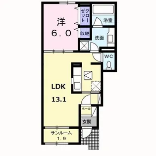 レジデンス楡の木III【1階】の間取り