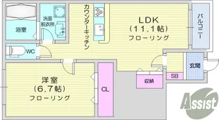ハイデローゼ【1階】の間取り