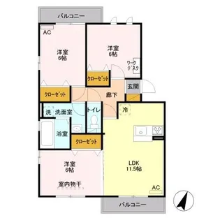 セイチ上近江A【2階】の間取り