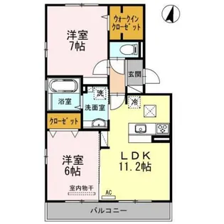 セジュールT&T上東雲【1階】の間取り