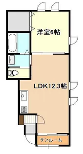 ボンモマン美咲【1階】の間取り