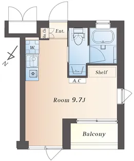 城南コンプレックス西大井【4階】の間取り