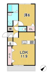 プラザマンション【3階】の間取り