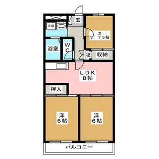 グリーンファースト【4階】の間取り