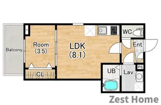 (仮称)ジーメゾン立花フロスト【1階】の間取り
