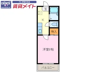 メゾンユートピア【2階】の間取り
