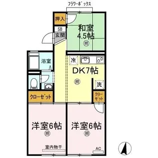 パレーシャル藤原 A棟【1階】の間取り