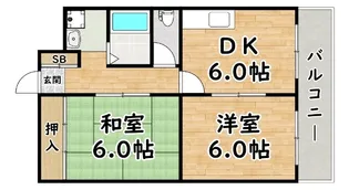 レクシア歌島【4階】の間取り