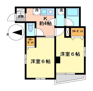 クレセントマンション【1階】の間取り