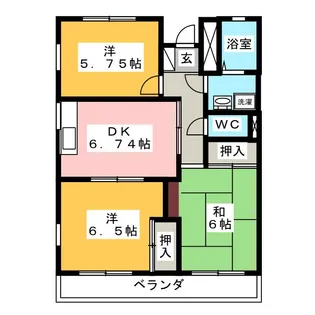 ヴェルデフカサワ【4階】の間取り