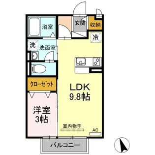 villa yamate C【2階】の間取り