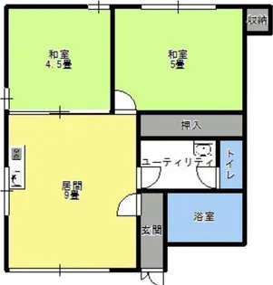 鳥山ハイツ【2階】の間取り