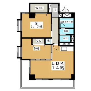 AZ beans【4階】の間取り