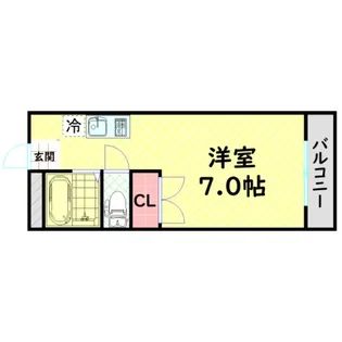 シャトレマウントリバー【1階】の間取り