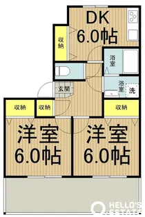 羽衣マンション【1階】の間取り