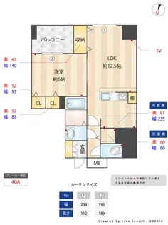 S FORT警固タワー【15階】の間取り