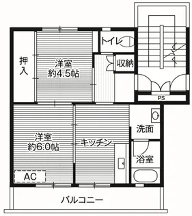 ビレッジハウス七戸【3階】の間取り
