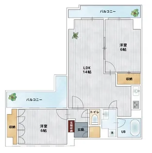 La foret MIYOSHI|舟入町【9階】の間取り