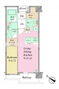 グランスイート二子玉川スタイルフォート【5階】の間取り