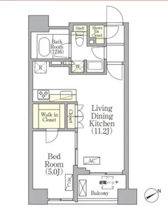 SOLASIA residence 京橋【5階】の間取り