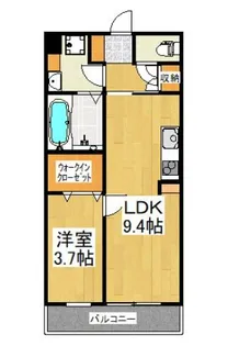 ザ・テラスコート英【2階】の間取り