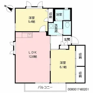 サニーパル B棟【2階】の間取り