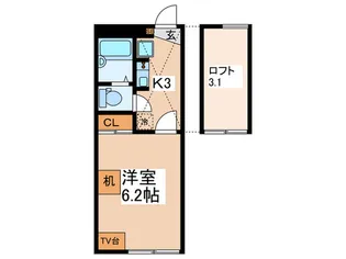HAPPY ADVANCE【2階】の間取り