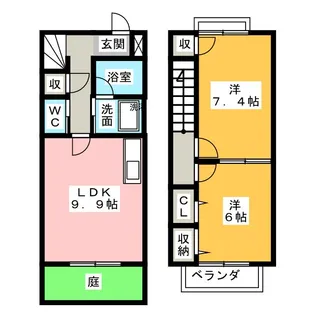 メゾンディアマンテ【1階】の間取り
