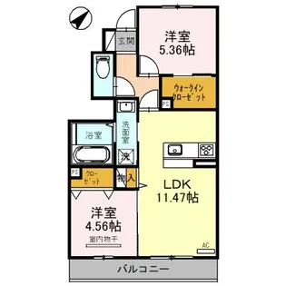 フローラ リリー【1階】の間取り