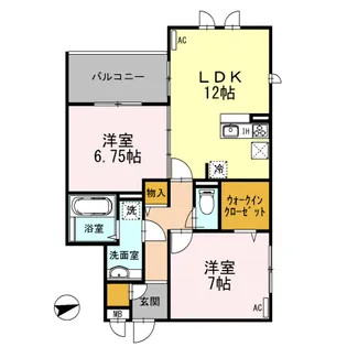 イスト西府【1階】の間取り
