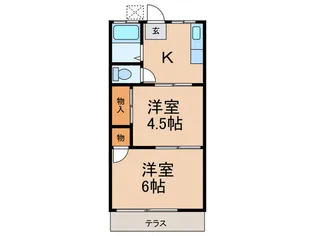 泉ハイム【1階】の間取り