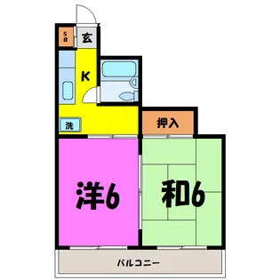 渡辺レジデンス(高崎市新町)【2階】の間取り