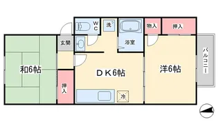 セジュール奥田【1階】の間取り
