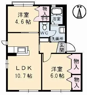 シャーメゾン ジョリー・オー III番館【1階】の間取り