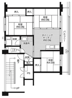 ビレッジハウス本郷なしわ2号棟【1階】の間取り