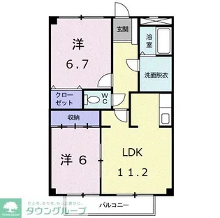 ノースタウンB【1階】の間取り