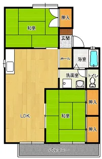 セジュール千里A棟【1階】の間取り