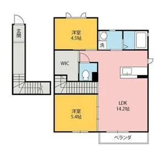 クラヴィエコスモ上泉 壱番館【2階】の間取り